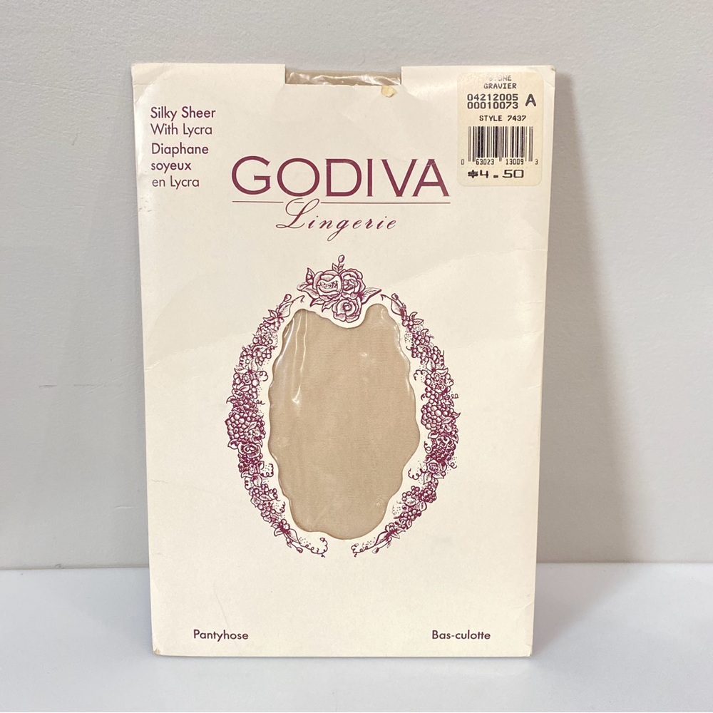 Vintage Godiva Lingerie Silky Sheer with Lycra Stone Size A Pantyhose NOS